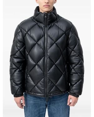 HUGO Diamond-Quilted Down Jacket - Black