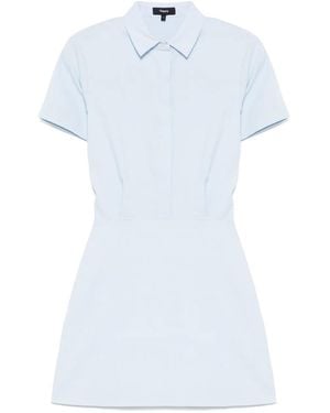 Theory Short-Sleeved A-Line Dress - Blue