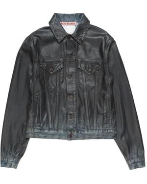 Acne Studios Coated Denim Jacket - Black