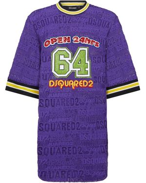 DSquared² Vestido Estilo Camiseta Con Detalle Del Logo - Morado