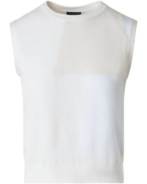 Akris Patchwork-Knit Vest - White
