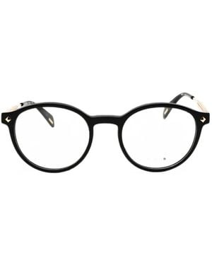 Police Round-Frame Glasses - Black