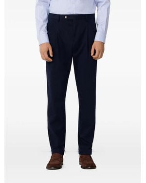 Hackett Double-Pleat Trousers - Blue