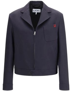 Loewe Mid-Weight Wool Cavalry Jacket - Blue