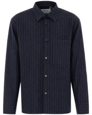 NN07 Freddy Pinstripe Shirt - Blue