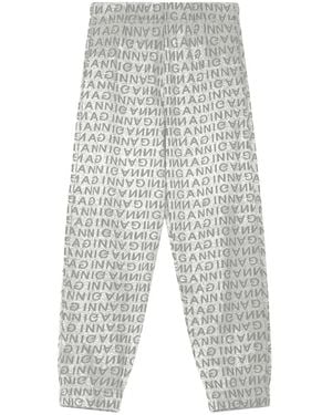 Ganni Logo-Print Track Pants - Gray