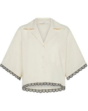 Seventy Camicia Con Orlo A Smerlo - Neutro