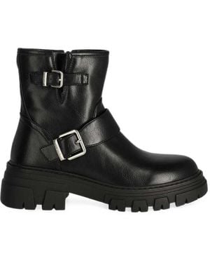 Mexx Botines Con Suela Gruesa Y Hebilla - Negro
