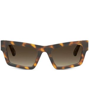 Moschino Eyewear ロゴプレート サングラス - ブラウン