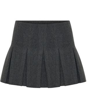 Nicholas Mimmy Pleated Mini Skirt - Grey