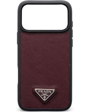 Prada Funda Para Iphone 17 Pro Max Con Logo Triangular - Morado