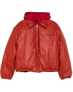 MERYLL ROGGE Hooded Zip Coat - Red
