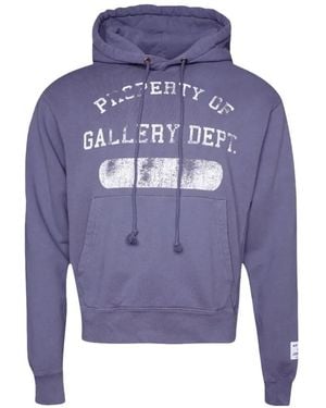 GALLERY DEPT. Property Printed Cotton Hoodie - Blue
