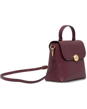 Furla S Moonlight Leather Tote Bag - Purple