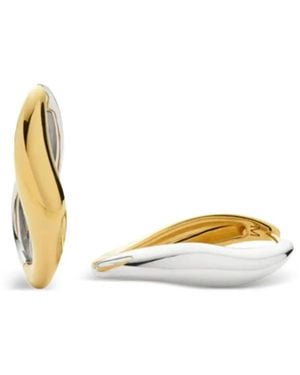 Missoma Two-Tone Design Hoop Earrings - Black