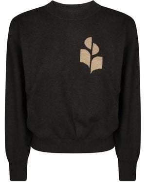 Isabel Marant Jersey Con Logo En Intarsia - Negro