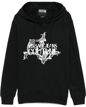 Versace Jeans Couture Logo-Print Hoodie - Black