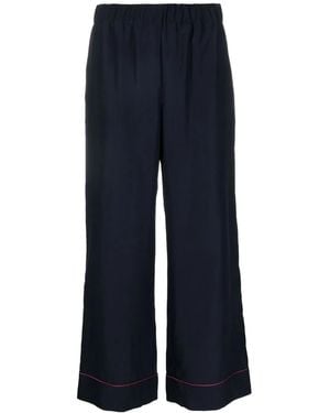 P.A.R.O.S.H. Straight-Leg Cropped Trousers - Blue