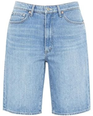 Mother The Undercover Denim Shorts - Blue