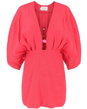 AZULU Abella V-Neck Dress - Pink