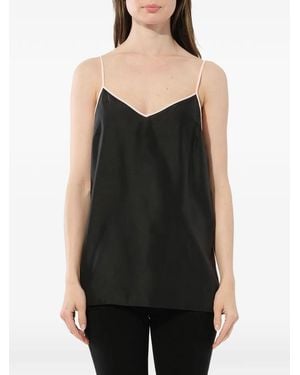 PUCCI Contrast-Trim Sleeveless Top - Black