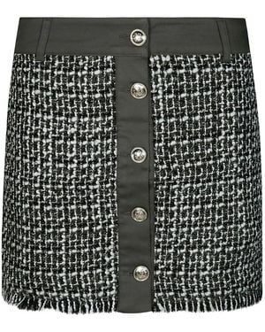 Liu Jo Falda corta de bouclé - Negro
