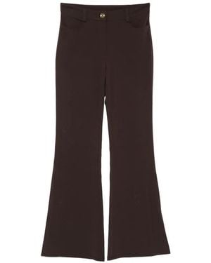 Michael Kors Ausgestellte Hose Mit Logo-Schild - Braun