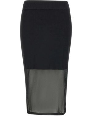 ROTATE BIRGER CHRISTENSEN Semi-Sheer Skirt - Black