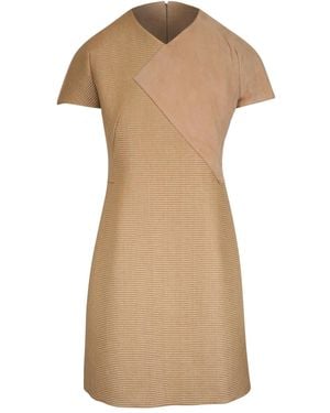 Akris Asymmetric-Panel Minidress - Natural