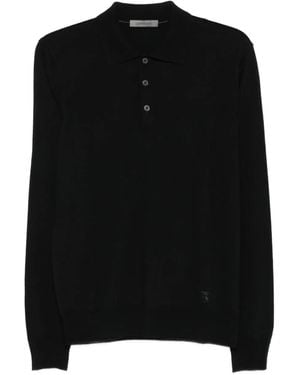 Corneliani Long-Sleeve Polo Shirt - Black