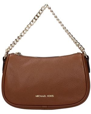 Michael Kors Small Carmela Leather Shoulder Bag - Brown