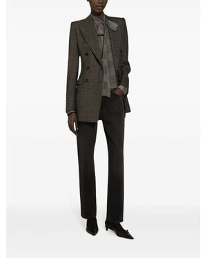 Dolce & Gabbana Prince Of Wales Check Blouse - Black