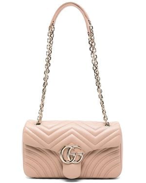 Gucci Borsa A Spalla Gg Marmont Trapuntata - Rosa