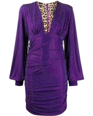 Philipp Plein Daphne Stud Embellished Dress - Purple