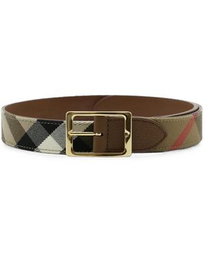 Burberry Check Cotton Belt - Brown