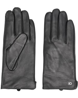 Calvin Klein Leather Gloves - Black