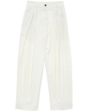 Studio Nicholson Pleat-Detail Straight-Leg Trousers - White