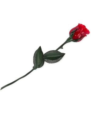 Moschino Brosche Mit Rosenmotiv - Rot