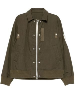 Sacai カラーディテール ジャケット - グリーン