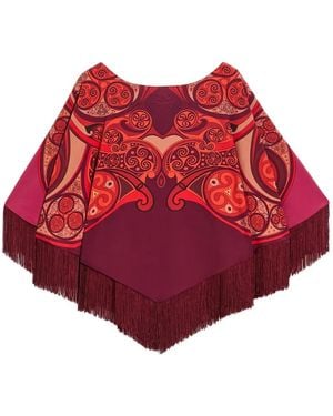 La DoubleJ Mini Poncho - Red