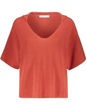 Fabiana Filippi V-Neck Short-Sleeved Jumper - Red