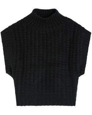 SKIIM High-Neck Knitted Vest - Black