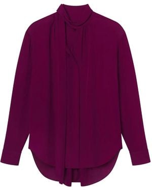 A.L.C. Bluse mit Schleife - Lila