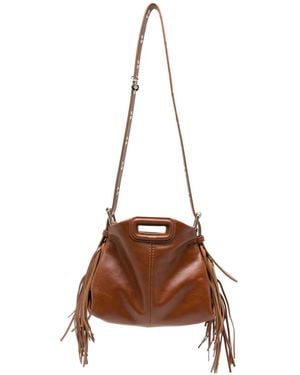 Maje Fringe-Detailing Shoulder Bag - Brown