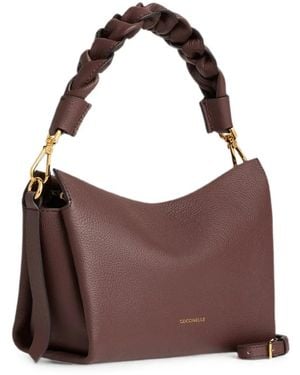 Coccinelle Boheme Braided Leather Shoulder Bag - Brown