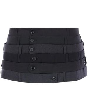 HODAKOVA Overlapping Waistband Skirt - Black