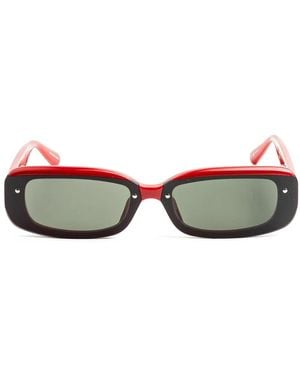 Linda Farrow Sonnenbrille Mit Eckigem Gestell - Rot