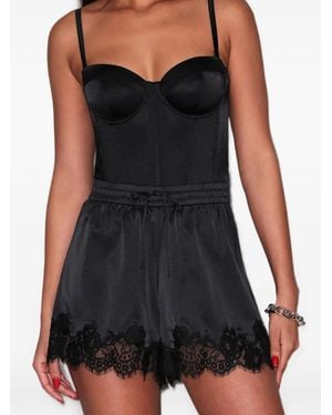 Fleur du Mal Shorts Con Vita Elasticizzata - Nero