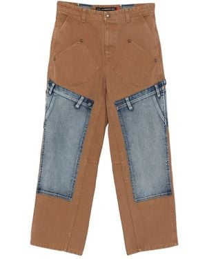 ANDERSSON BELL Patchwork panel jeans - Azul