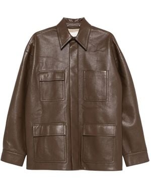 Nanushka Flap-Pocket Overshirt - Brown